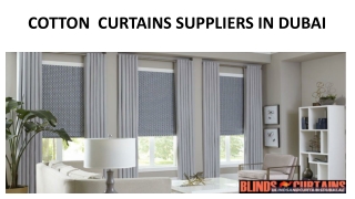 Cotton Curtains Suppliers In Dubai