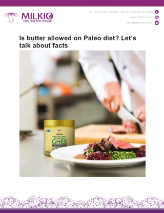 is butter allowed on paleo diet