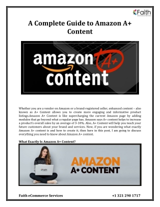 A Complete Guide to Amazon A  Content