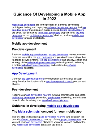 Guidance Of Developing A Mobile App in 2022 (2)