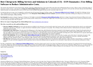 Chiropractic Billing Services in Colorado