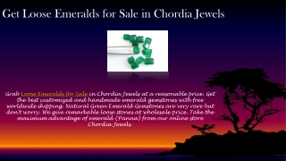 Loose Emeralds for Sale