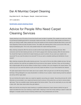 Dar Al Mumtaz Carpet Cleaning