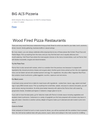 BiG AL'S Pizzeria
