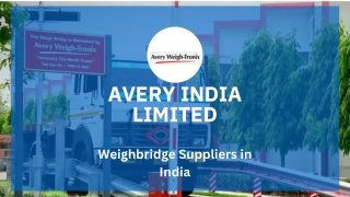 Leading Weighbridge Suppliers in India | Avery Weigh-Tronix