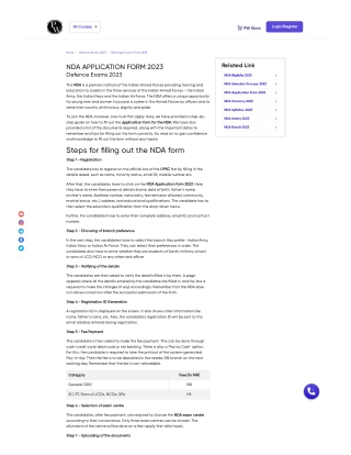 How to Apply for NDA Application Form 2023 | PW