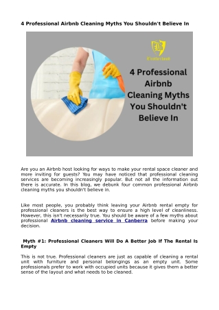 4 Professional Airbnb Cleaning Myths You Shouldn't Believe In