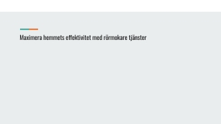 Maximera hemmets effektivitet med rörmokare tjänster