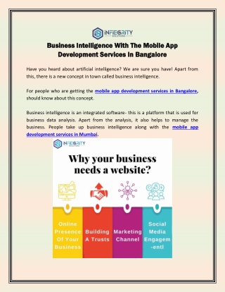 Business Intelligence With The Mobile App Development Services In Bangalore