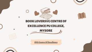 Book LoverSVG Centre Of Excellence Pu College, Mysore