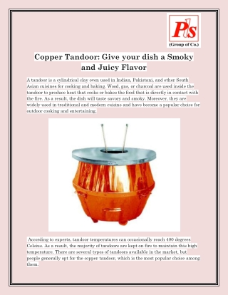 Copper Tandoor