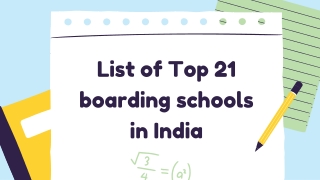 Top Boarding Schools in India