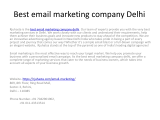 Best email marketing company Delhi