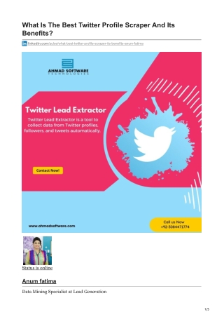 1What Is The Best Twitter Profile Scraper And Its Benefits