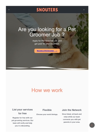 Pet Groomers Jobs | Dog Walking Jobs | Pet Sitter Jobs Near You