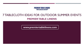 7 Tablecloth Ideas For Outdoor Summer Events