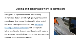 cutting and bending