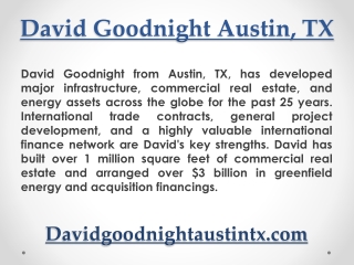 David Goodnight From Austin, Texas