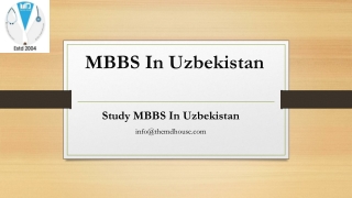 MBBS In Uzbekistan