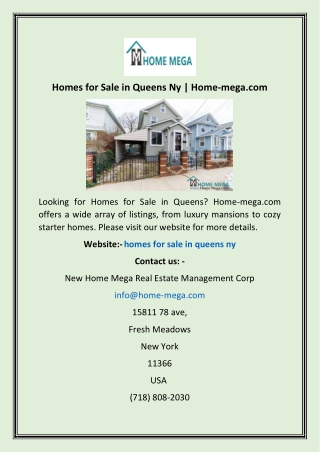 Homes for Sale in Queens Ny | Home-mega.com