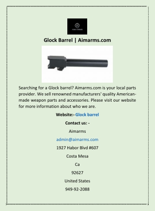 Glock Barrel | Aimarms.com