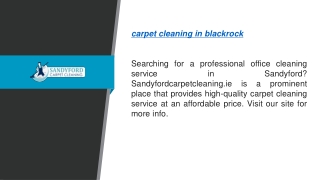 Carpet Cleaning in Blackrock  Sandyfordcarpetcleaning.ie