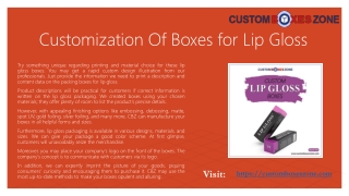 Custom Lip Gloss Boxes