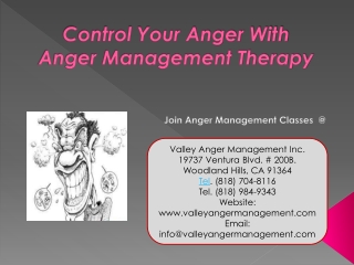 Control Your anger with Anger Management Therapy