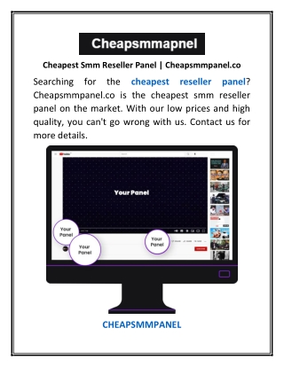 Cheapest Smm Reseller Panel | Cheapsmmpanel.co