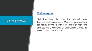 Taxi To Airport  Taxitoairportservice.com