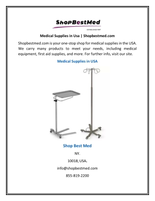 Medical Supplies in Usa | Shopbestmed.com