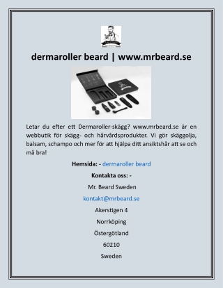 dermaroller beard  www.mrbeard.se