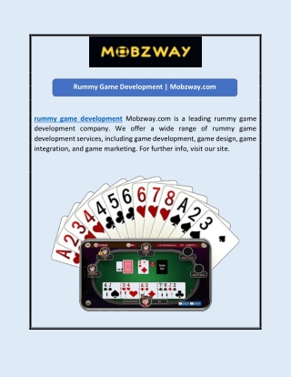 Rummy Game Development | Mobzway.com