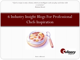 6 Industry Insight Blogs For Professional Chefs Inspiration