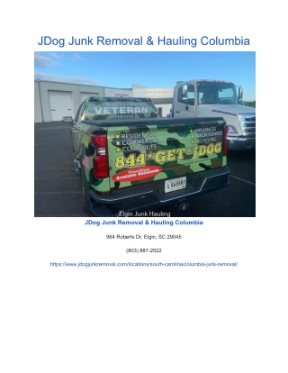 JDog Junk Removal & Hauling Columbia