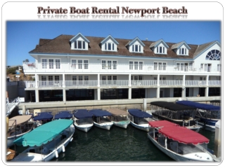 Private Boat Rental Newport Beach