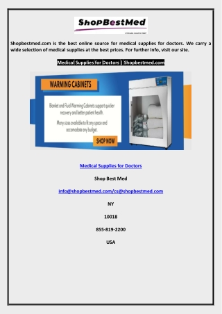 Medical Supplies for Doctors
