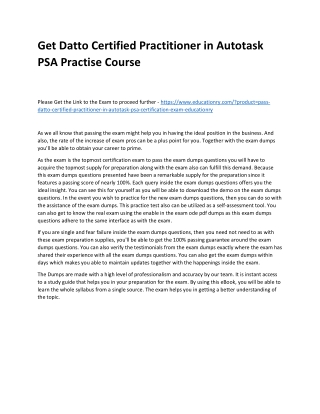 Datto Certified Practitioner in Autotask PSA