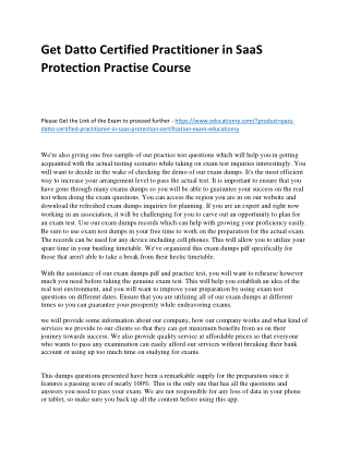 Datto Certified Practitioner in SaaS Protection