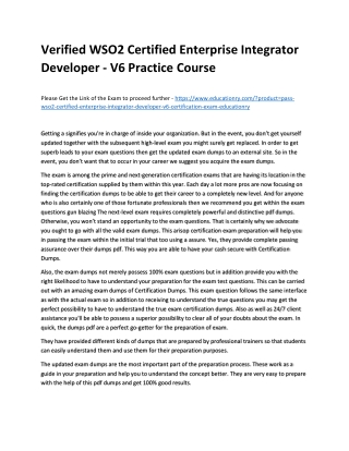 WSO2 Certified Enterprise Integrator Developer - V6