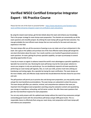 WSO2 Certified Enterprise Integrator Expert - V6