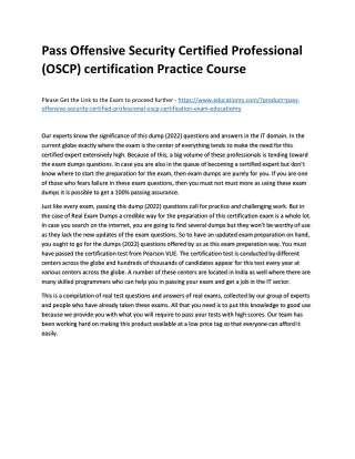 Offensive Security Certified Professional (OSCP) certification