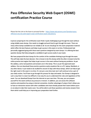 Offensive Security Web Expert (OSWE) certification