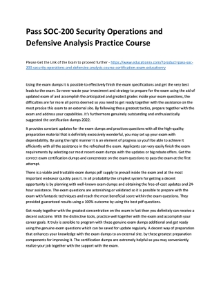 SOC-200 Security Operations and Defensive Analysis Course