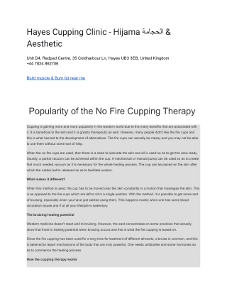 Hayes Cupping Clinic - Hijama الحجامة & Aesthetic (2)