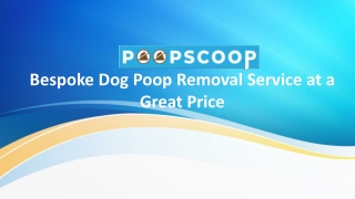 Bespoke Dog Poop Removal Service at a Great Price