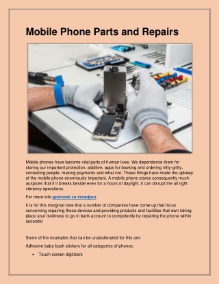 Mobile Phone Parts and Repairs