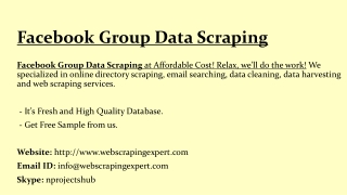 Facebook Group Data Scraping