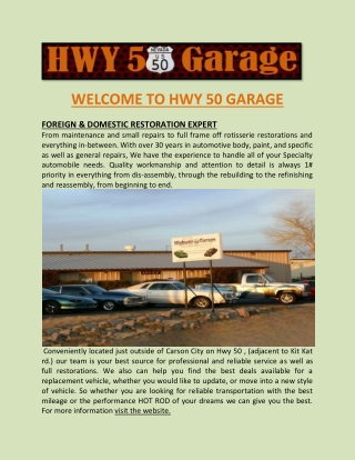 Classic Car Restorations Sparks