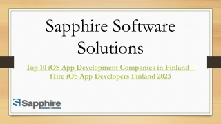 Top 10 iOS App Development Companies in Finland  Hire iOS App Developers Finland 2023